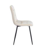 OSCAR BEIGE VELVET ΥΦΑΣΜΑ ΚΑΡΕΚΛΑ ΜΕΤΑΛΛΙΚΗ 43Χ51Χ90εκ. - Image 3