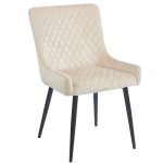 VANESA BEIGE VELVET ΥΦΑΣΜΑ ΚΑΡΕΚΛΑ ΜΕΤΑΛΛΙΚΗ 46X62X86εκ.