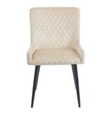VANESA BEIGE VELVET ΥΦΑΣΜΑ ΚΑΡΕΚΛΑ ΜΕΤΑΛΛΙΚΗ 46X62X86εκ. - Image 2