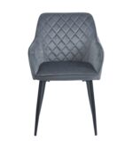 SIENA GREY VELVET ΥΦΑΣΜΑ ΠΟΛΥΘΡΟΝΑ ΜΕΤΑΛΛΙΚΗ 54X58X82εκ. - Image 2