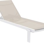 CASABLANCA ΞΑΠΛΩΣΤΡΑ WHITE/TAUPE ΑΛΟΥΜ-ΠΟΛ/ΝΙΟΥ 190X74X31εκ.