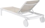 CASABLANCA ΞΑΠΛΩΣΤΡΑ WHITE/TAUPE ΑΛΟΥΜ-ΠΟΛ/ΝΙΟΥ 190X74X31εκ. - Image 2