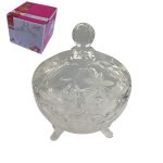 Γυάλινη φοντανιέρα με καπάκι Φ18cm [00203132] - 2 τεμ.