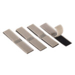 Δεματικό Καλωδ. Αυτoκόλλητα Γκρι/Μαύρο 100x20mm 4Τμχ - 1 τεμ.