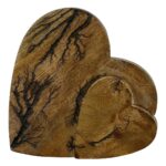 Διακοσμητικό ArteLibre Καρδιές Καφέ Ξύλο 17x17cm - 1 τεμ. - Image 2