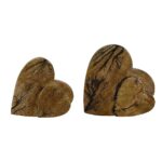 Διακοσμητικό ArteLibre Καρδιές Καφέ Ξύλο 17x17cm - 1 τεμ.