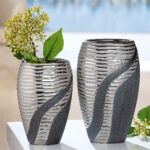 Βάζο ArteLibre Ασημί/Γκρι Κεραμικό 8.5x14.5x24.5cm - 1 τεμ. - Image 2
