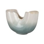 Βάζο ArteLibre Μπεζ/Τιρκουάζ Κεραμικό 7x19x13cm - 1 τεμ.