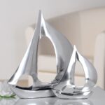 Διακοσμητικό Βάρκα Ασημί Αλουμίνιο 4x15x21cm - 1 τεμ. - Image 2