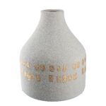 Βάζο ArteLibre Λευκό/Χρυσό Κεραμικό 12.5cm - 1 τεμ.