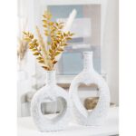 Βάζο ArteLibre Με Καρδιά Στη Μέση Λευκό Κεραμικό 8x17x29cm - 1 τεμ. - Image 2