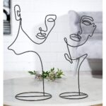 Διακοσμητικό ArteLibre Πρόσωπο Μαύρο Μέταλλο 8x16x36cm - 1 τεμ. - Image 4