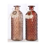 Βάζο ArteLibre Μπουκάλι Γυαλί 8.5x8.5x25cm Σε 2 Χρώματα - 1 τεμ. - Image 3