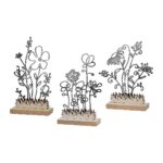 Διακοσμητικό ArteLibre Φυτά Μαύρο/Φυσικό MDF 3x11.8x13.5cm Σε 3 Σχέδια - 1 τεμ.