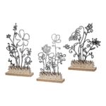 Διακοσμητικό ArteLibre Φυτά Μαύρο/Φυσικό MDF 3.5x16.5x19cm Σε 3 Σχέδια - 1 τεμ.
