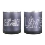 Θήκη Ρεσώ ArteLibre 'Family' Γκρι Γυαλί 8cm Σε 2 Σχέδια - 1 τεμ.