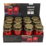 Κερί Αφιέρωσης Με LED Κόκκινο/Χρυσό Πλαστικό 7x12.5cm Μπαταρίας - 1 τεμ. - Image 2