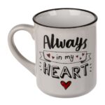 Κούπα ‘Always In My Heart’ Λευκό/Μαύρο Κεραμικό 250ml - 1 τεμ. - Image 4