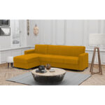 Καναπές Κρεβάτι Γωνιακός ArteLibre JOSE Μουσταρδί 270x150x86cm - 1 τεμ. - Image 4