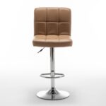 Σκαμπό Bar ArteLibre DIN Με Πλάτη Πτυσσόμενο Cappuccino PVC/Μέταλλο 44x50x92-113cm - 1 τεμ. - Image 2