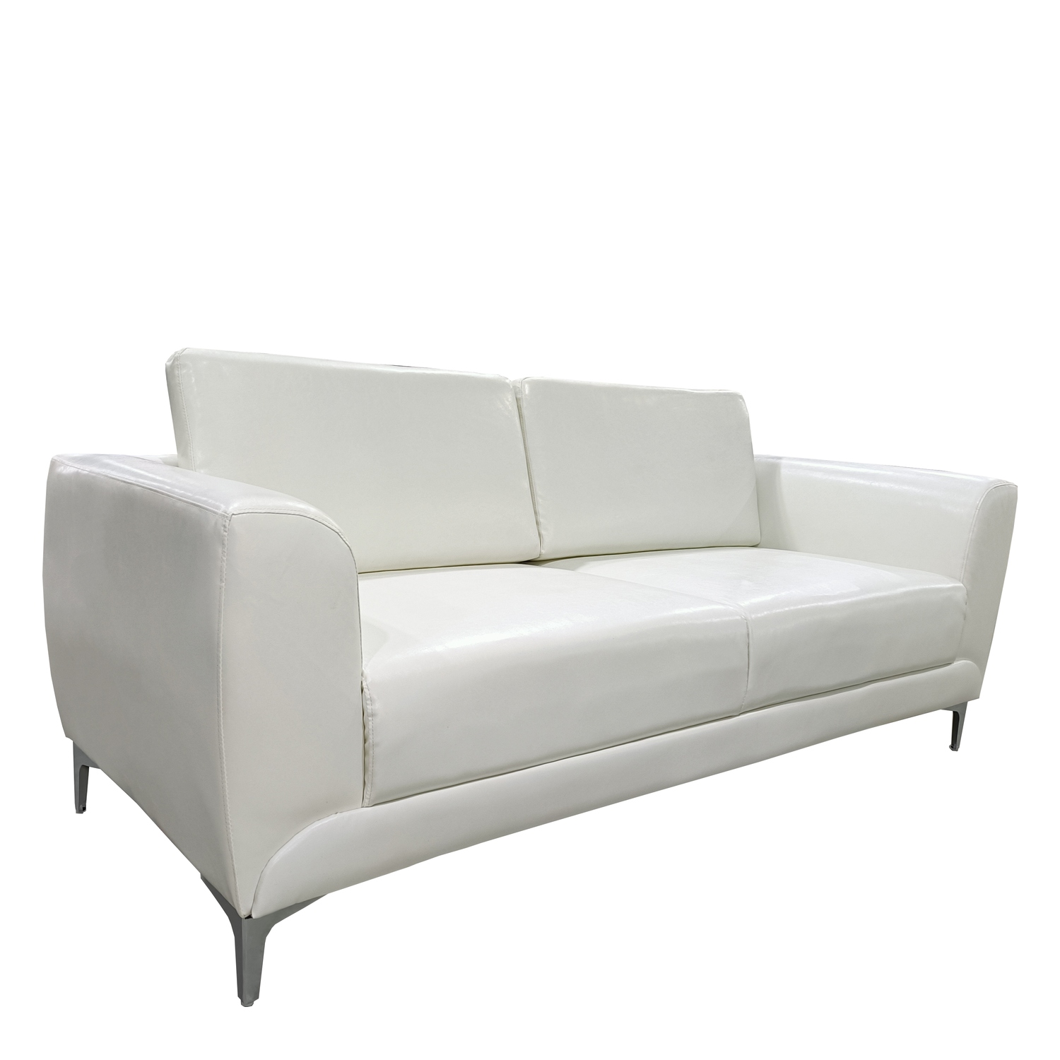 14290046-2 Καναπές Τριθέσιος ArteLibre ELFRIC Λευκό PU 190x81x81cm - 1 τεμ. - Image 1