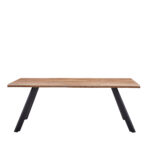 Τραπέζι Τραπεζαρίας ArteLibre AOSA Honey Maple/Μαύρο MDF/Μέταλλο 160x90x76cm - 1 τεμ. - Image 2