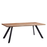 Τραπέζι Τραπεζαρίας ArteLibre AOSA Honey Maple/Μαύρο MDF/Μέταλλο 200x100x76cm - 1 τεμ.