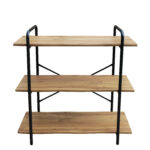 Ραφιέρα ArteLibre AVEIRO Φυσικό/Μαύρο MDF/Μέταλλο 80x34x80cm - 1 τεμ. - Image 2