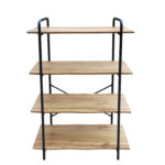 Ραφιέρα ArteLibre AMORA Φυσικό/Μαύρο MDF/Μέταλλο 80x34x112cm - 1 τεμ. - Image 2