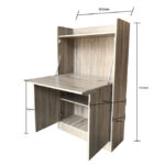 Γραφείο Πτυσσόμενο ArteLibre INDUS Φυσικό MDF/PU 80x30x131.5cm - 1 τεμ. - Image 2