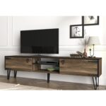 Έπιπλο Τηλεόρασης ArteLibre Thira Σκούρο Καφέ 180x30x49cm - 1 τεμ. - Image 2