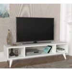 Έπιπλο Τηλεόρασης ArteLibre Samos Λευκό 120x35x40cm - 1 τεμ. - Image 2