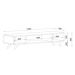 Έπιπλο Τηλεόρασης ArteLibre Samos Σκούρο Καφέ 120x35x40cm - 1 τεμ. - Image 5