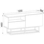Έπιπλο Τηλεόρασης ArteLibre Ios Φυσικό 120x37x46cm - 1 τεμ. - Image 6