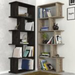 Βιβλιοθήκη ArteLibre Idra Ανοιχτό Καφέ/Σκούρο Καφέ 124x26x159cm - 1 τεμ. - Image 3