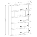 Βιβλιοθήκη ArteLibre Idra Ανοιχτό Καφέ/Σκούρο Καφέ 124x26x159cm - 1 τεμ. - Image 7