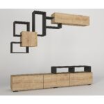 Σύνθετο ArteLibre MONTANA Sapphire/Ανθρακί Μοριοσανίδα 210x36.8x33.9cm - 1 τεμ.