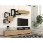 Σύνθετο ArteLibre MONTANA Sapphire/Ανθρακί Μοριοσανίδα 210x36.8x33.9cm - 1 τεμ. - Image 4