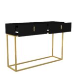 Κονσόλα ArteLibre MYKONOS Μαύρο/Μπρονζέ Μοριοσανίδα/Μελαμίνη/Μέταλλο 120x37x84cm - 1 τεμ. - Image 2