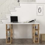 Γραφείο ArteLibre WIMSEY Λευκό/Sapphire Μοριοσανίδα/Μελαμίνη 140x60x74cm - 1 τεμ. - Image 6
