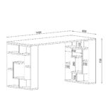 Γραφείο ArteLibre LINE Λευκό Μοριοσανίδα/Μελαμίνη 140x60x74cm - 1 τεμ. - Image 5