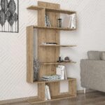 Βιβλιοθήκη ArteLibre JADE Φυσικό Μοριοσανίδα/Μελαμίνη 90x22x172cm - 1 τεμ. - Image 4