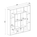Βιβλιοθήκη ArteLibre NISIROS Cordoba Μοριοσανίδα/Μελαμίνη 136x22x136cm - 1 τεμ. - Image 5