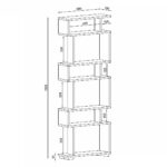 Βιβλιοθήκη ArteLibre OSMOND Cordoba Μοριοσανίδα/Μελαμίνη 60x20x157cm - 1 τεμ. - Image 5
