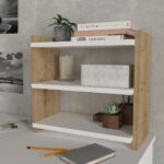 Ράφι Επιτραπέζιο ArteLibre ABELL Λευκό/Φυσικό Μοριοσανίδα/Μελαμίνη 44x17x40cm - 1 τεμ. - Image 5
