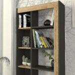 Βιβλιοθήκη ArteLibre ARAI Φυσικό/Ανθρακί Μοριοσανίδα/Μελαμίνη 75x25x148cm - 1 τεμ. - Image 5