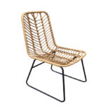 Καρέκλα Κήπου ArteLibre OSASCO Φυσικό/Μαύρο Μέταλλο/Rattan 63x47x87cm - 1 τεμ.