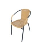 Πολυθρόνα ArteLibre Rattan Mercury Μπεζ/Μαύρο 54x61x73cm - 1 τεμ.