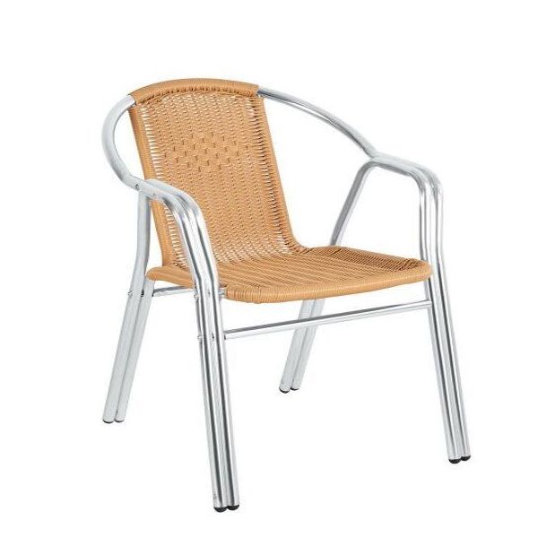 14450006 Πολυθρόνα ArteLibre Rattan Jupiter Μπεζ/Ασημί 58x64x67cm - 1 τεμ. - Image 1
