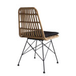 Καρέκλα Κήπου ArteLibre ALFONSE Φυσικό/Μαύρο Μέταλλο/Rattan 47x62x81cm - 1 τεμ. - Image 2